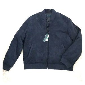Perry Ellis Bomber Jacket Blue Size L NWT